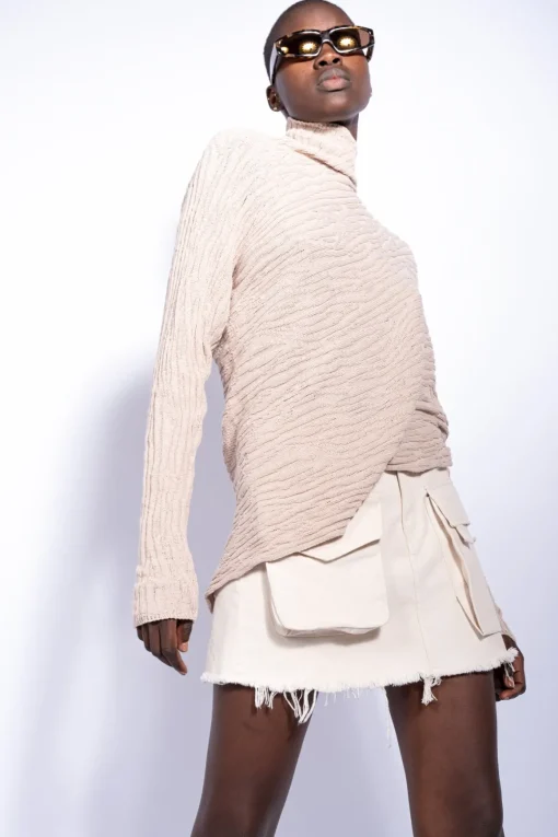 OFF-WHITE PATCH POCKET MINI SKIRT