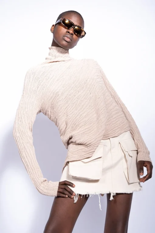 OFF-WHITE PATCH POCKET MINI SKIRT