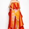 ORANGE AND PINK TIE DYE BOYFRIEND TROUSERS