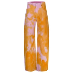 ORANGE AND PINK TIE DYE BOYFRIEND TROUSERS