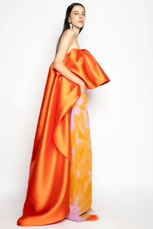 ORANGE AND PINK TIE DYE BOYFRIEND TROUSERS