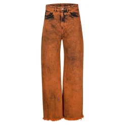 ORANGE DENIM BOYFRIEND TROUSERS