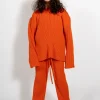 ORANGE MERINO KNIT TROUSERS
