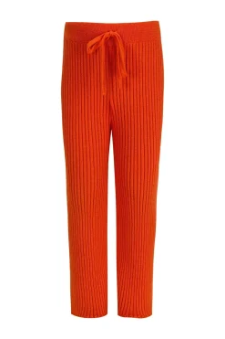 ORANGE MERINO KNIT TROUSERS