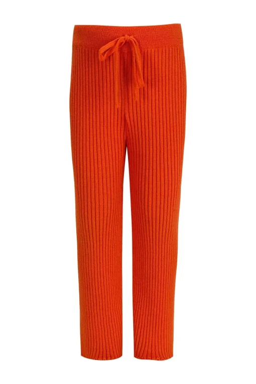 ORANGE MERINO KNIT TROUSERS