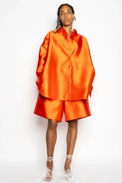 ORANGE SKATER SHORTS