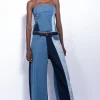 PATCHWORK DENIM BOYFRIEND TROUSERS