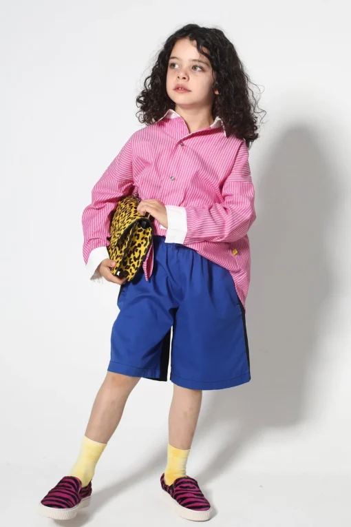 PINK AND WHITE STRIPED LOOSE SHIRT