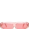 PINK ANGULAR FRAME SUNGLASSES
