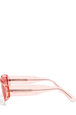 PINK ANGULAR FRAME SUNGLASSES