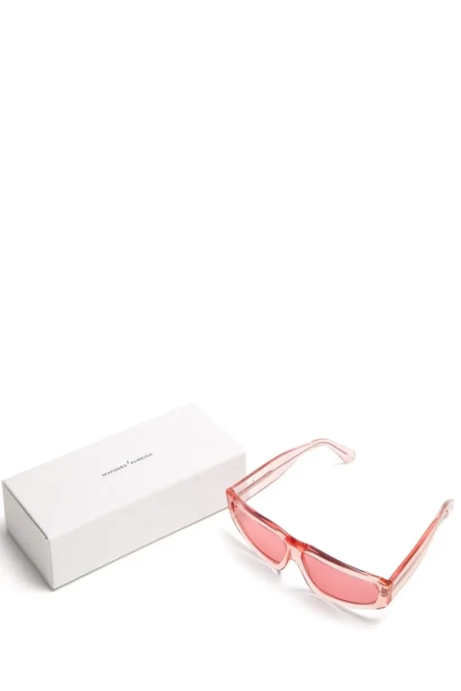 PINK ANGULAR FRAME SUNGLASSES