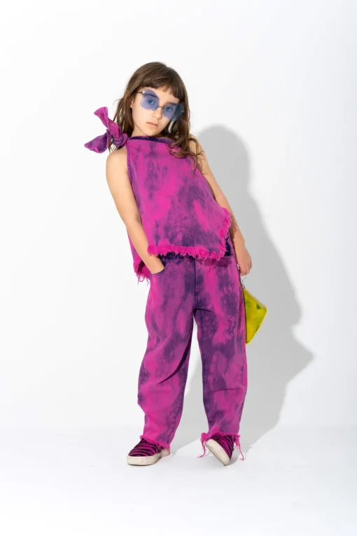 PINK BAGGY TROUSERS