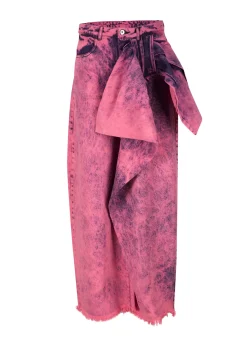 PINK BOYFRIEND TROUSERS WITH BIG BOW