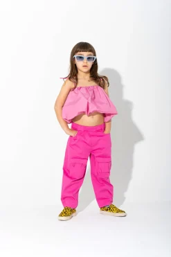 PINK CARGO TROUSERS