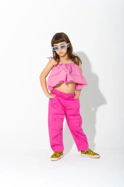 PINK CARGO TROUSERS