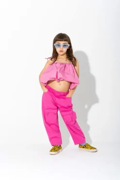 PINK CARGO TROUSERS