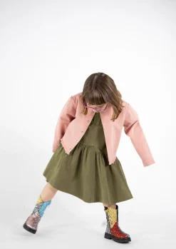 PINK COLLARLESS JACKET