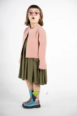 PINK COLLARLESS JACKET