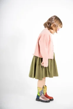 PINK COLLARLESS JACKET