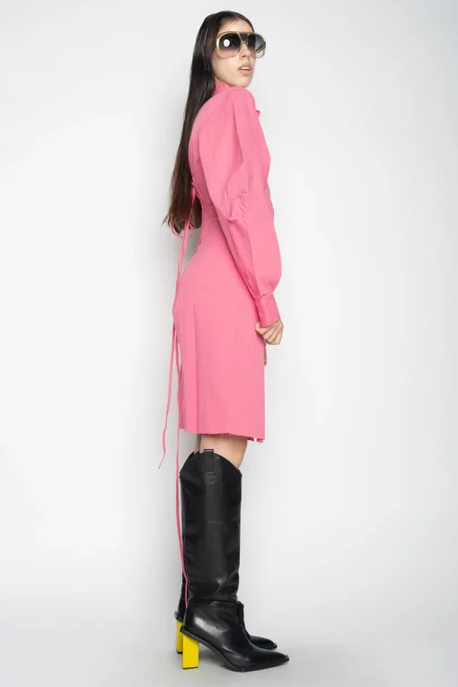 PINK CORSET FITTED DRESS