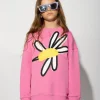PINK DAISY PRINT SWEATSHIRT