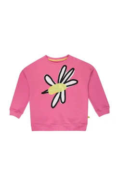 PINK DAISY PRINT SWEATSHIRT