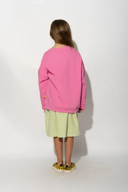 PINK DAISY PRINT SWEATSHIRT