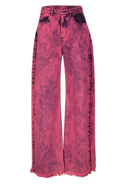PINK DENIM BOYFRIEND TROUSERS