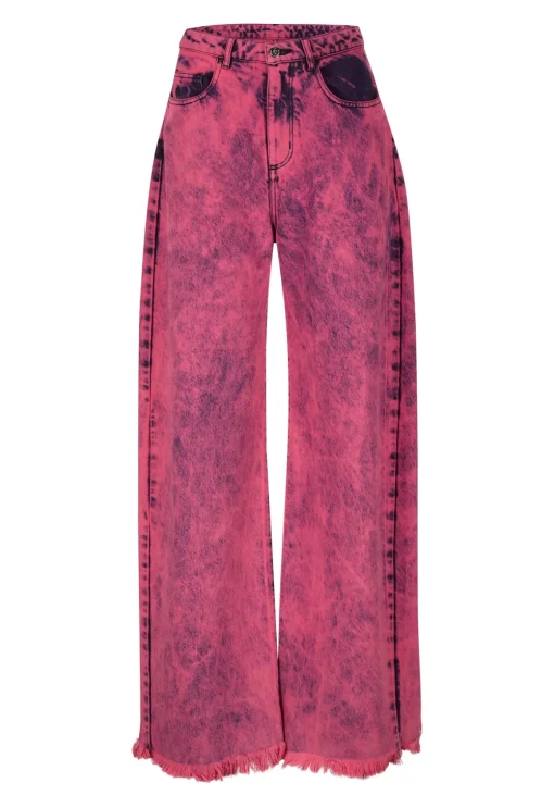 PINK DENIM BOYFRIEND TROUSERS