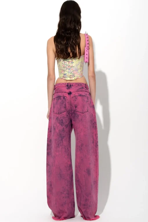 PINK DENIM BOYFRIEND TROUSERS