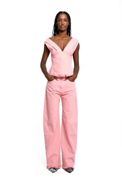 PINK DRILL BOYFRIEND TROUSERS