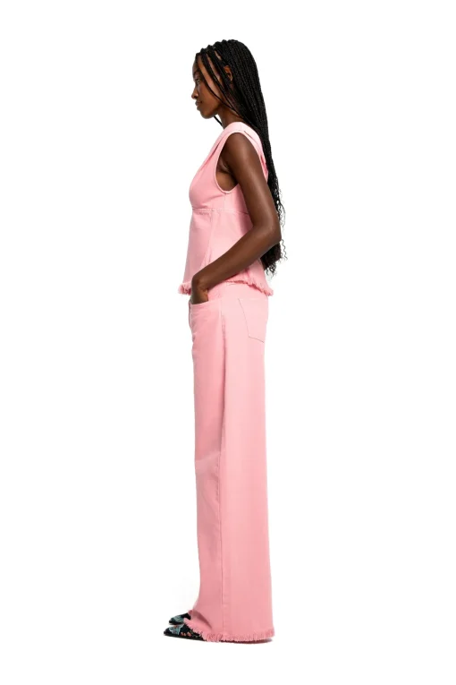 PINK DRILL BOYFRIEND TROUSERS