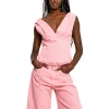 PINK DRILL FITTED OFF SHOULDER TOP