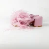 PINK FEATHER STRAPPY SANDAL