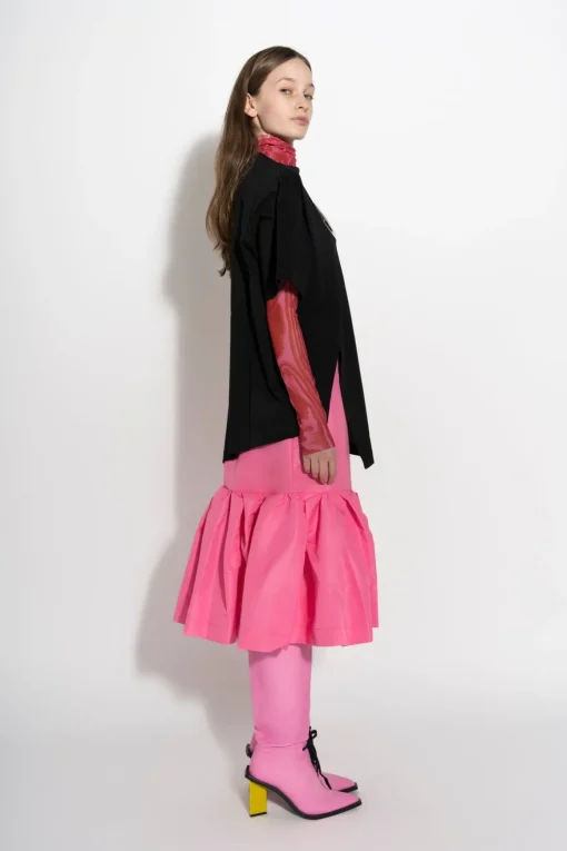 PINK FITTED SKIRT