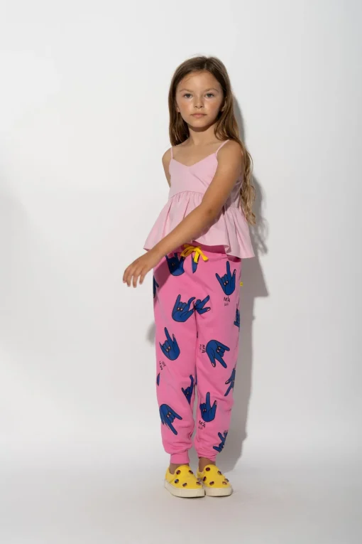PINK HANDS PRINT SWEATPANTS