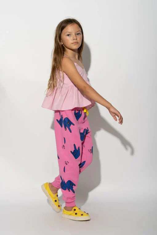 PINK HANDS PRINT SWEATPANTS