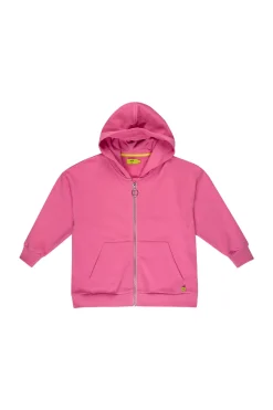 PINK JACKET WITH EMBROIDERED LOGO