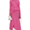PINK MERINO FITTED FEATHER TURTLENECK