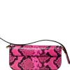 PINK SNAKE PRINT CLUTCH BAG