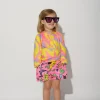 PINK SQUIGGLE PRINT SWIM SHORT
