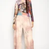 PINK TIE DYE BOYFRIEND TROUSERS