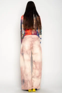 PINK TIE DYE BOYFRIEND TROUSERS