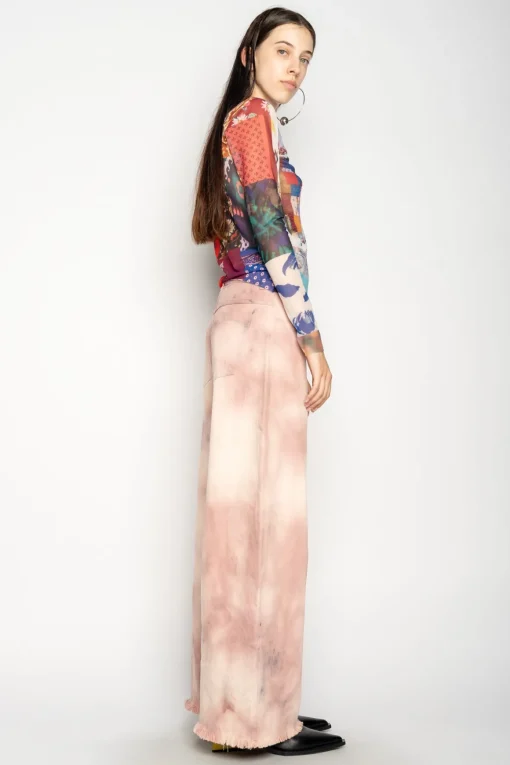 PINK TIE DYE BOYFRIEND TROUSERS