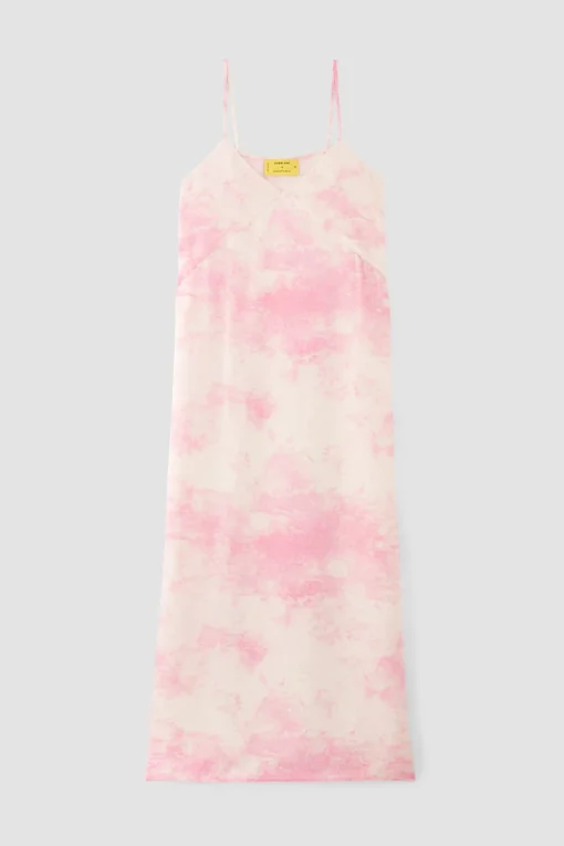 PINK TIE DYE SLIP DRESS