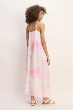 PINK TIE DYE SLIP DRESS