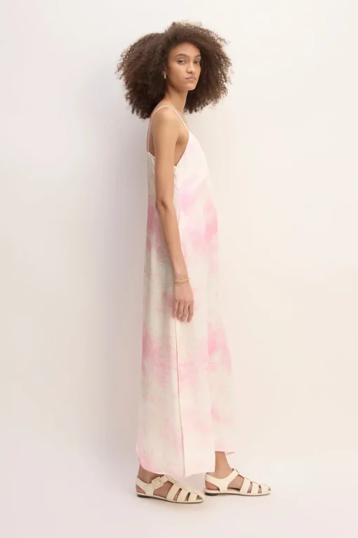 PINK TIE DYE SLIP DRESS