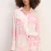 PINK TIE-DYE SATIN SHIRT