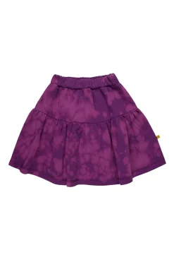 PURPLE AND PINK SPLATTERED FLEECE SKIRT
