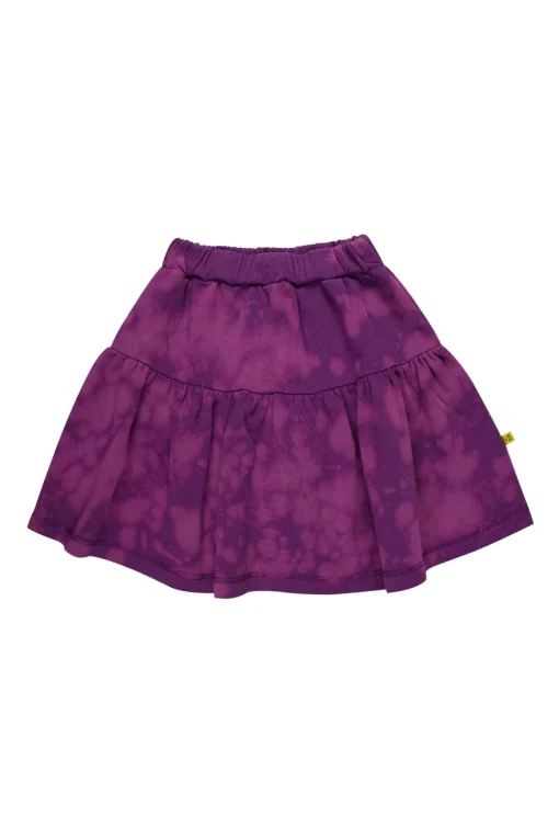 PURPLE AND PINK SPLATTERED FLEECE SKIRT